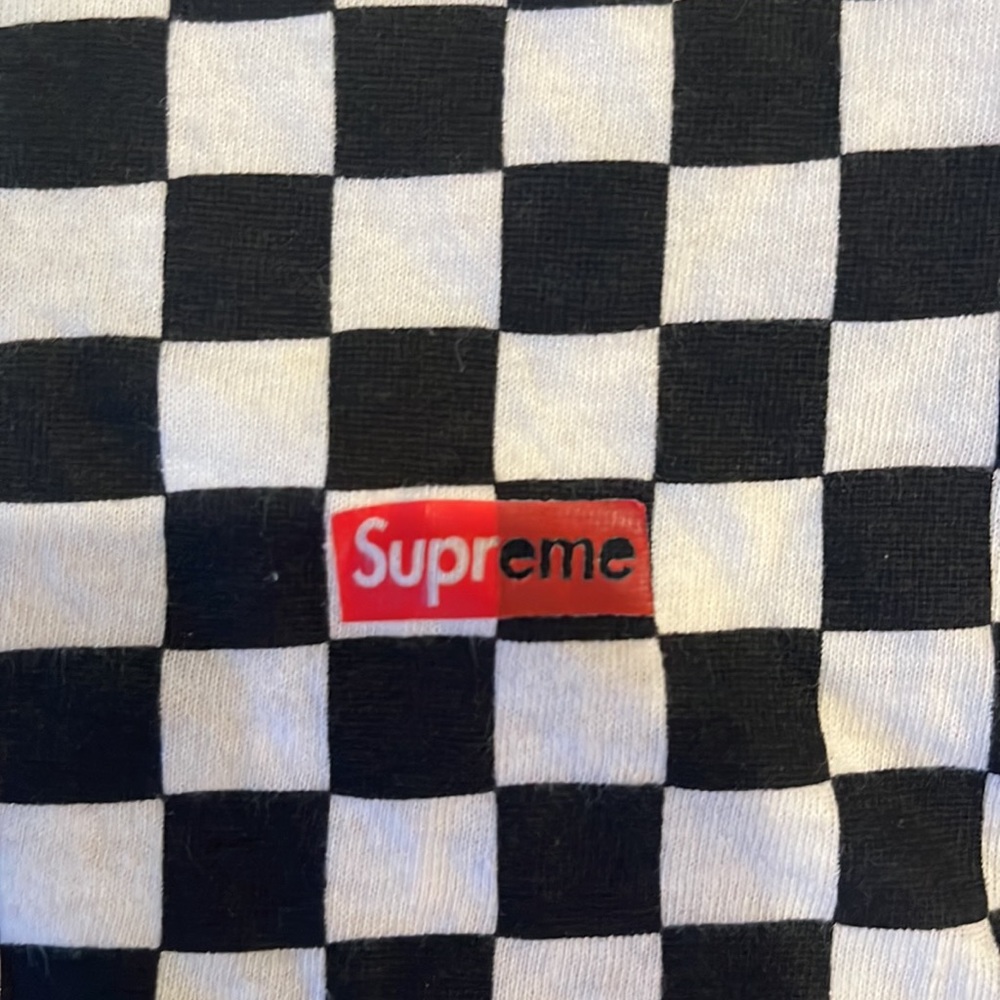 Supreme X Hanes Checkerboard Tee View 2